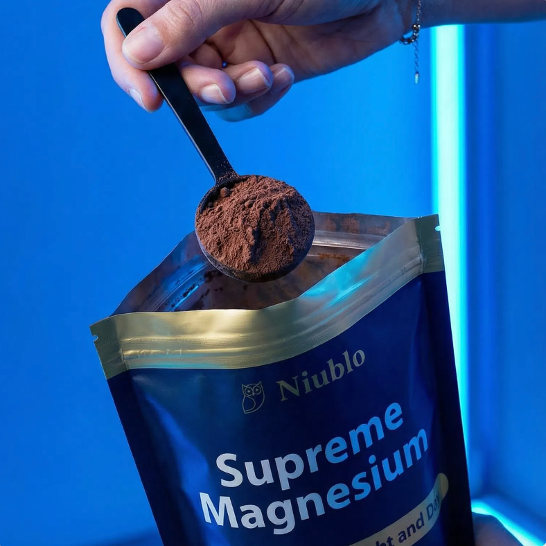 NIUBLO™ Supreme Magnesium Cocoa Night and Day Wellness Support:  Calm Days, Restful Nights